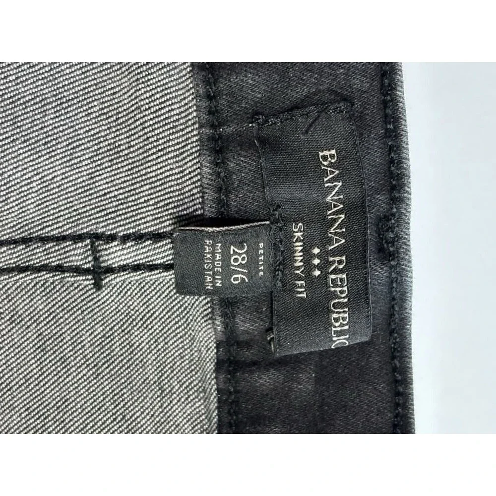 Banana Republic Men’s Skinny Black Wash Denim Jeans Mid Rise Pockets Cotton